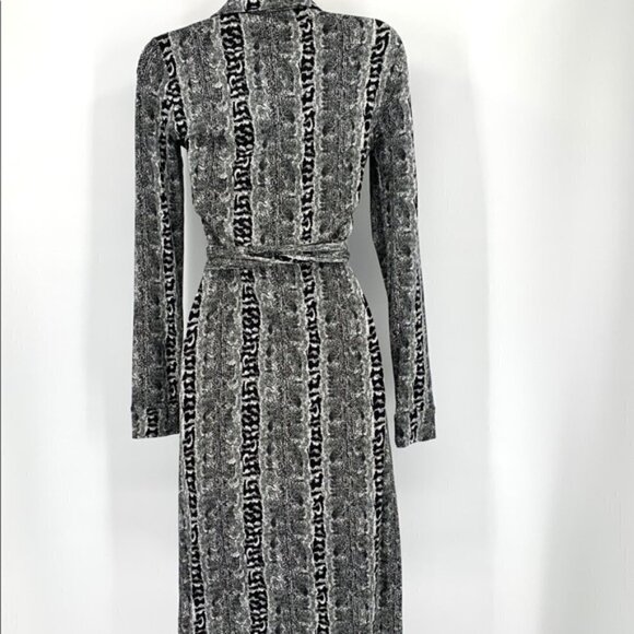 DVF Diane von Furstenberg New Jeanne Oasis Snake black wrap dress new 2 - Picture 3 of 6